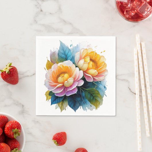 Fancy Waterverf Floral Servet (Insitu)