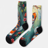Fancy Waterverf Koi Fish Crew Sokken (Links)