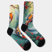 Fancy Waterverf Koi Fish Crew Sokken (Rechts)
