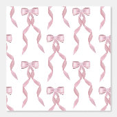 Fancy Waterverf Pink Bow Baby Girl Nursery Behang (Voorkant)