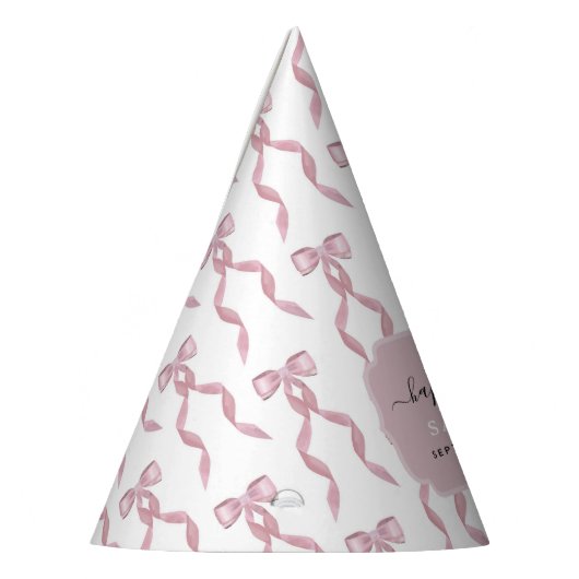 Fancy Waterverf Pink Bow verjaardagsfeestje Feesthoedjes (Links)