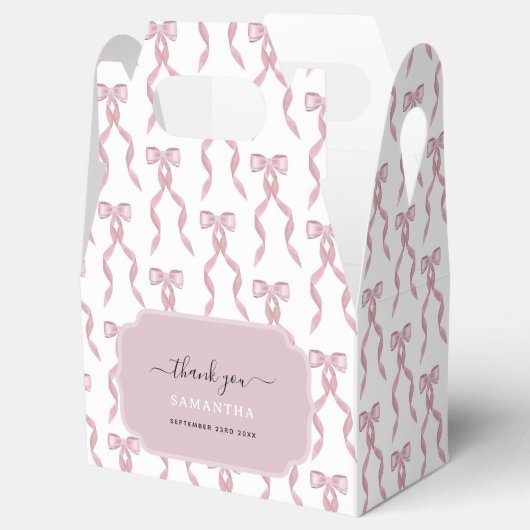 Fancy Waterverf Roze Boog Verjaardag Bedankdoosjes (Geopend)