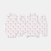 Fancy Waterverf Roze strikpatroon Bedankdoosjes (Uitgevouwen)