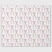 Fancy Waterverf Roze strikpatroon Cadeaupapier (Vlak)