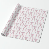 Fancy Waterverf Roze strikpatroon Cadeaupapier (Uitgerold)