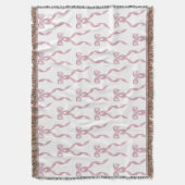 Fancy Waterverf Roze strikpatroon Deken (Voorkant Verticaal)