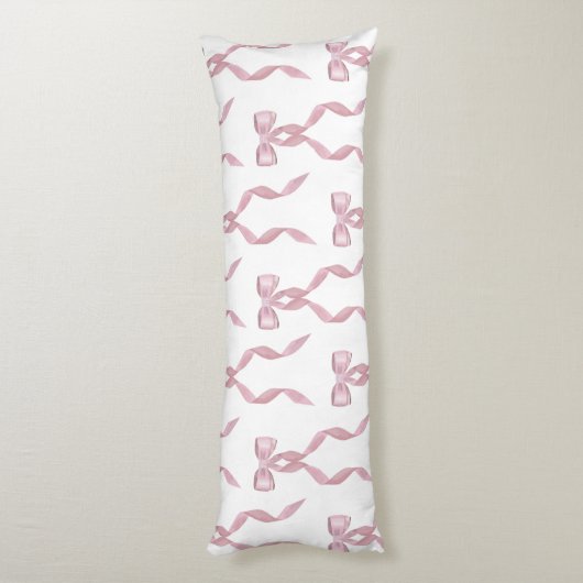 Fancy Waterverf Roze strikpatroon Lichaamskussen (Achterkant (Verticaal))