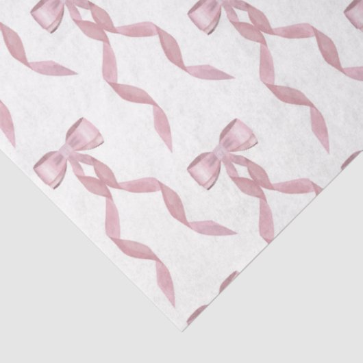 Fancy Waterverf Roze strikpatroon Tissuepapier (Detail)