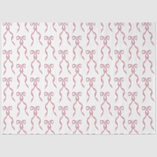 Fancy Waterverf Roze strikpatroon Tissuepapier (Voorkant)