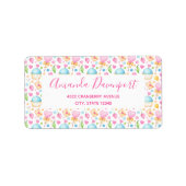 Fancy Waterverf voor hart en koeken Etiket (Voorkant)