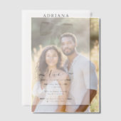 Fancy Waterverf White Bow Formal Birthday Vellum Uitnodigingen (Offset (Koppel))