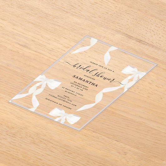 Fancy Waterverf witte boog formeel Vrijgezellenfee Acryl Uitnodigingen (Laagn)