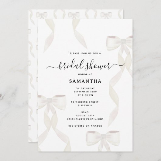 Fancy Waterverf witte boog formeel Vrijgezellenfee Kaart (Voorkant / Achterkant)