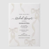 Fancy Waterverf witte boog formeel Vrijgezellenfee Vellum Uitnodigingen (Voorkant)