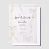 Fancy Waterverf witte boog formeel Vrijgezellenfee Vellum Uitnodigingen (Offset)
