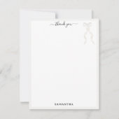 Fancy Waterverf witte boog gepersonaliseerd Bedankkaart (Voorkant)