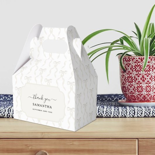 Fancy Waterverf witte boog patroon Bedankdoosjes