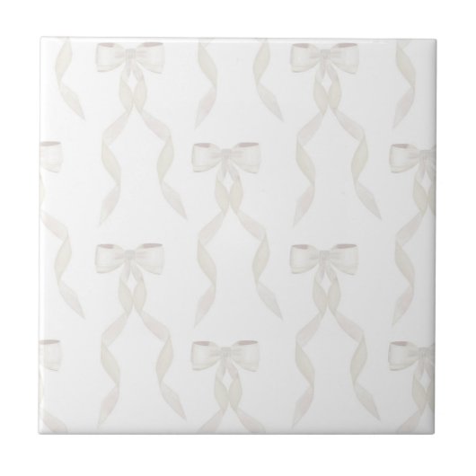 Fancy Waterverf witte boog patroon geslachtsneutra Tegeltje (Voorkant)