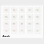 Fancy Waterverf witte boog patroon Vierkante Sticker (Vel)