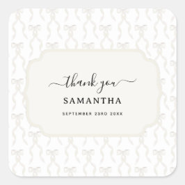 Fancy Waterverf witte boog patroon Vierkante Sticker