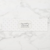 Fancy Waterverf Witte Boog Verjaardag Waterfles Etiket (Enkel label)