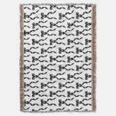 Fancy Waterverf Zwarte boog Patroon Deken (Voorkant Verticaal)