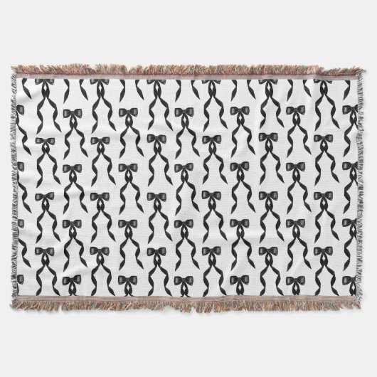 Fancy Waterverf Zwarte boog Patroon Deken (Voorkant)