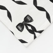 Fancy Waterverf Zwarte boog Patroon Fleece Deken (Hoek)