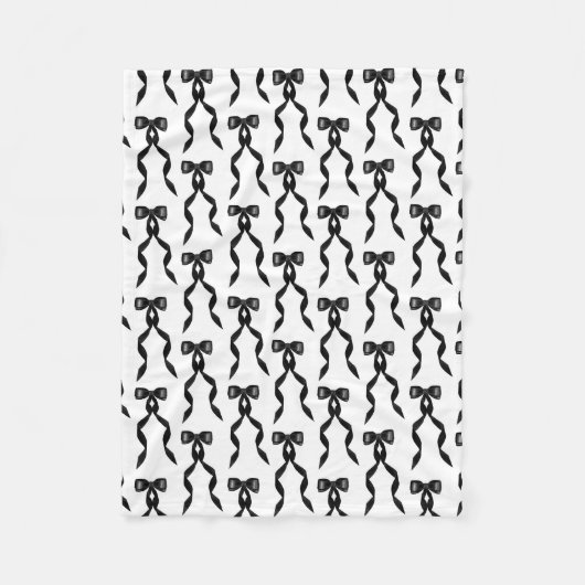 Fancy Waterverf Zwarte boog Patroon Fleece Deken (Voorkant)