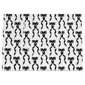 Fancy Waterverf Zwarte boog Patroon Groot Cadeauzakje (Voorkant)