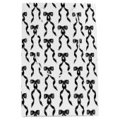 Fancy Waterverf Zwarte boog Patroon Medium Cadeauzakje (Voorkant)