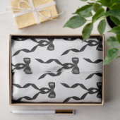 Fancy Waterverf Zwarte boog Patroon Tissuepapier (Geschenk)