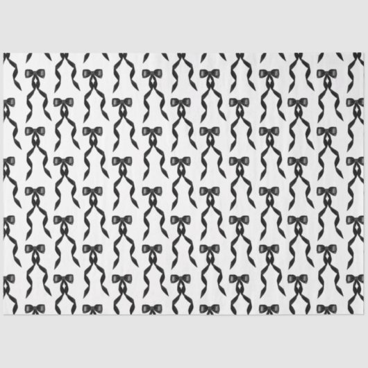 Fancy Waterverf Zwarte boog Patroon Tissuepapier (Voorkant)