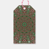 Fancy Weelderige Maximalistische Groovy Kerst Mand Cadeaulabel (Achterkant)