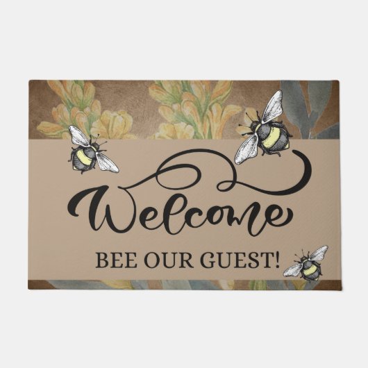 Fancy Welkomstbijen onze gastdeur Deurmat (Voorkant)