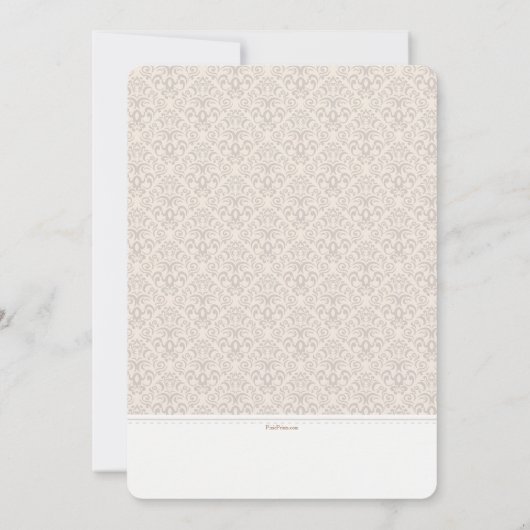 Fancy werveling tweede huwelijksuitnodigingen kaart (Achterkant)