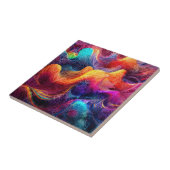 Fancy wervelingen keramisch tegeltje (Zijkant)