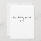 Fancy White Cat & Poinsettia Holiday Kaart (Achterkant)