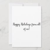 Fancy White Cat & Poinsettia Holiday Kaart (Achterkant)