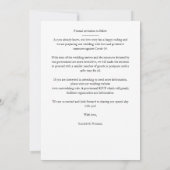 Fancy White Flourish Lace Effect 4 Photos Wedding  Save The Date (Achterkant)