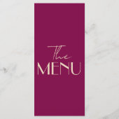 Fancy wijn oude geld retro luxe trouwmenu menu (Achterkant)