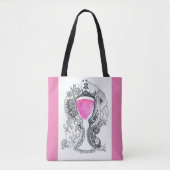 Fancy wijnglas Toast op Team Yalta Tote Bag (Voorkant)
