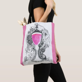 Fancy wijnglas Toast op Team Yalta Tote Bag