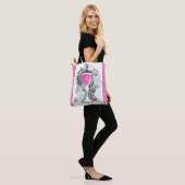 Fancy wijnglas Toast op Team Yalta Tote Bag (Op model)