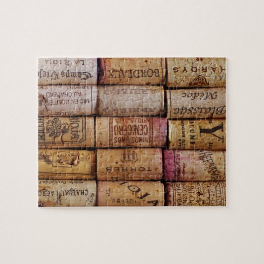 Fancy wijnkurken legpuzzel (Horizontaal)