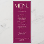 Fancy Wine Old Money Retro Luxury Wedding Menu (Voorkant)