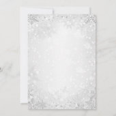 Fancy Winter Wonderland Sneeuwvlok Quinceanera Kaart (Achterkant)