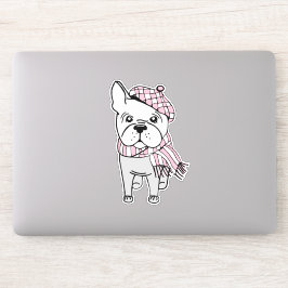 Fancy winterhond Sticker vinylwijn