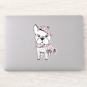 Fancy winterhond Sticker vinylwijn