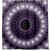 Fancy wit en zwart loopvlakpatroon douchegordijn (Voorkant)